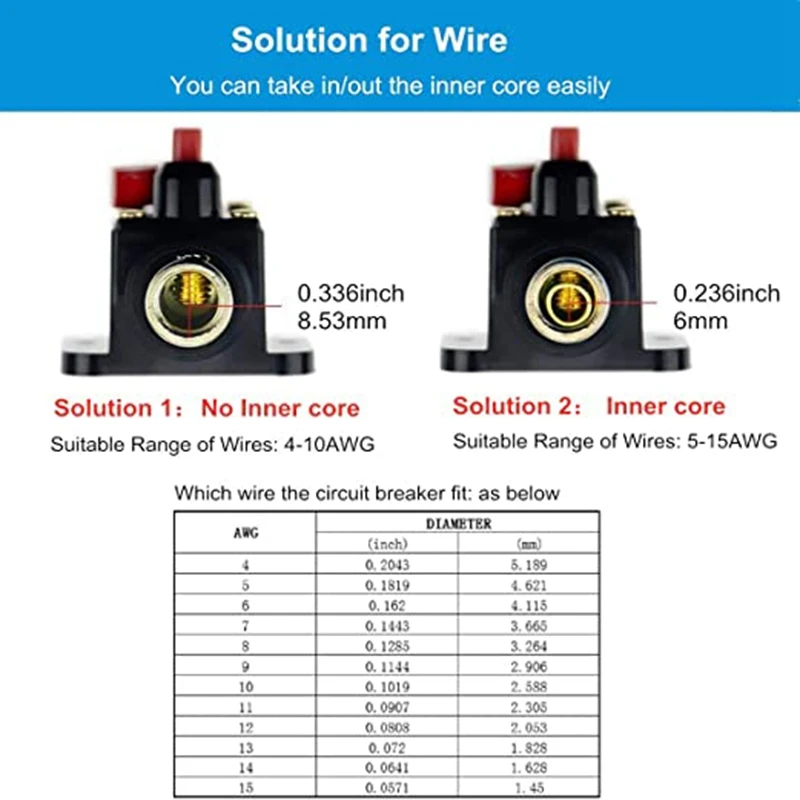

12V-24V DC 125A Car Audio Insurance,for Auto Car Marine Boat Stereo Switch Audio Inverter System Protection