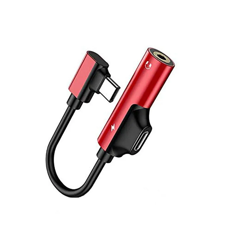 Красный CARPRIE разъем для наушников адаптер Usb Тип C до 3,5 мм Aux аудио кабель-адаптер для samsung Note 10 Note10 Plus - Цвет: Красный