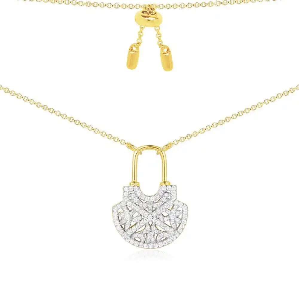 

2020 New Retro Style High Quality Golden Yellow Zircon Monkey Lock Star Female Necklace Series Suitable For Wedding Supplies