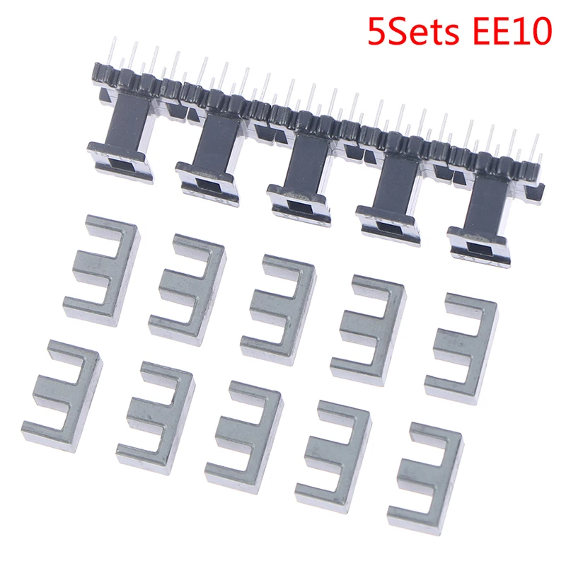 5 комплектов Новинка EE10 4 с 4-штырьковым трансформатором шпуля PC40 ферритовый сердечник вертикальный