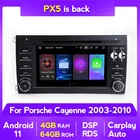 Автомобильный мультимедийный радиоприемник, 2DIN, RDS, Android 11, IPS, DSP, Carplay, GPS, CD, DVD, для Porsche Cayenne GTS 2003-2010, аудио, DVR, Wi-Fi, 4G LTE