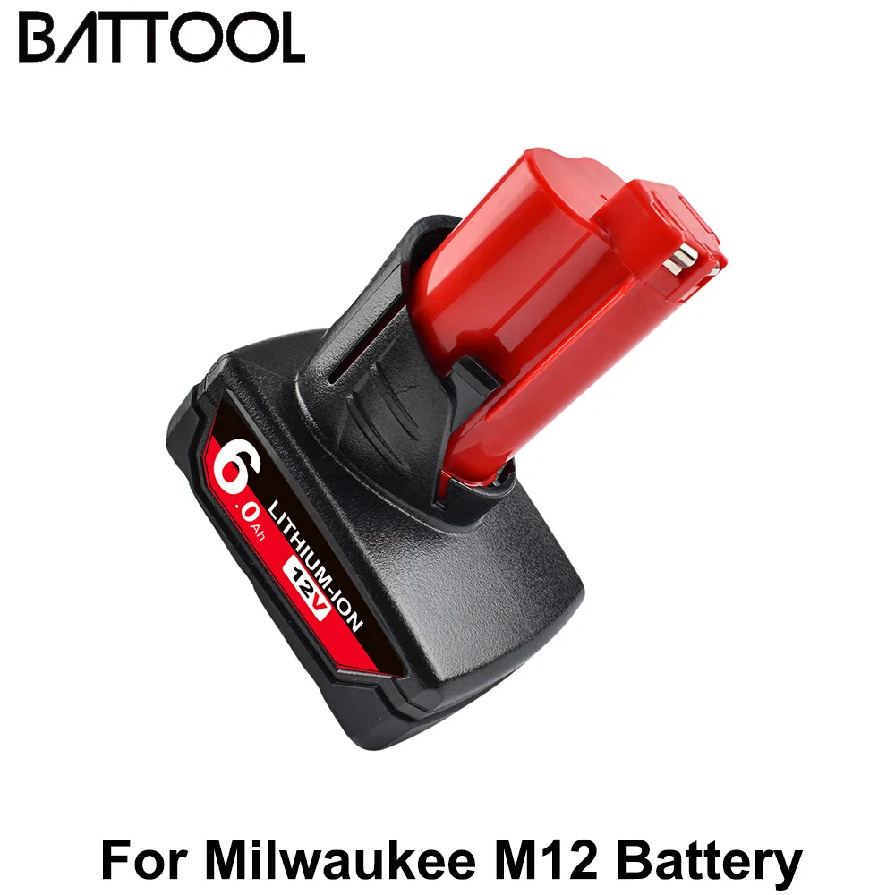Сменный литий ионный аккумулятор 6000 мАч 12 В для Milwaukee M12 C12 WS 48 11 2440|Перезаряжаемые