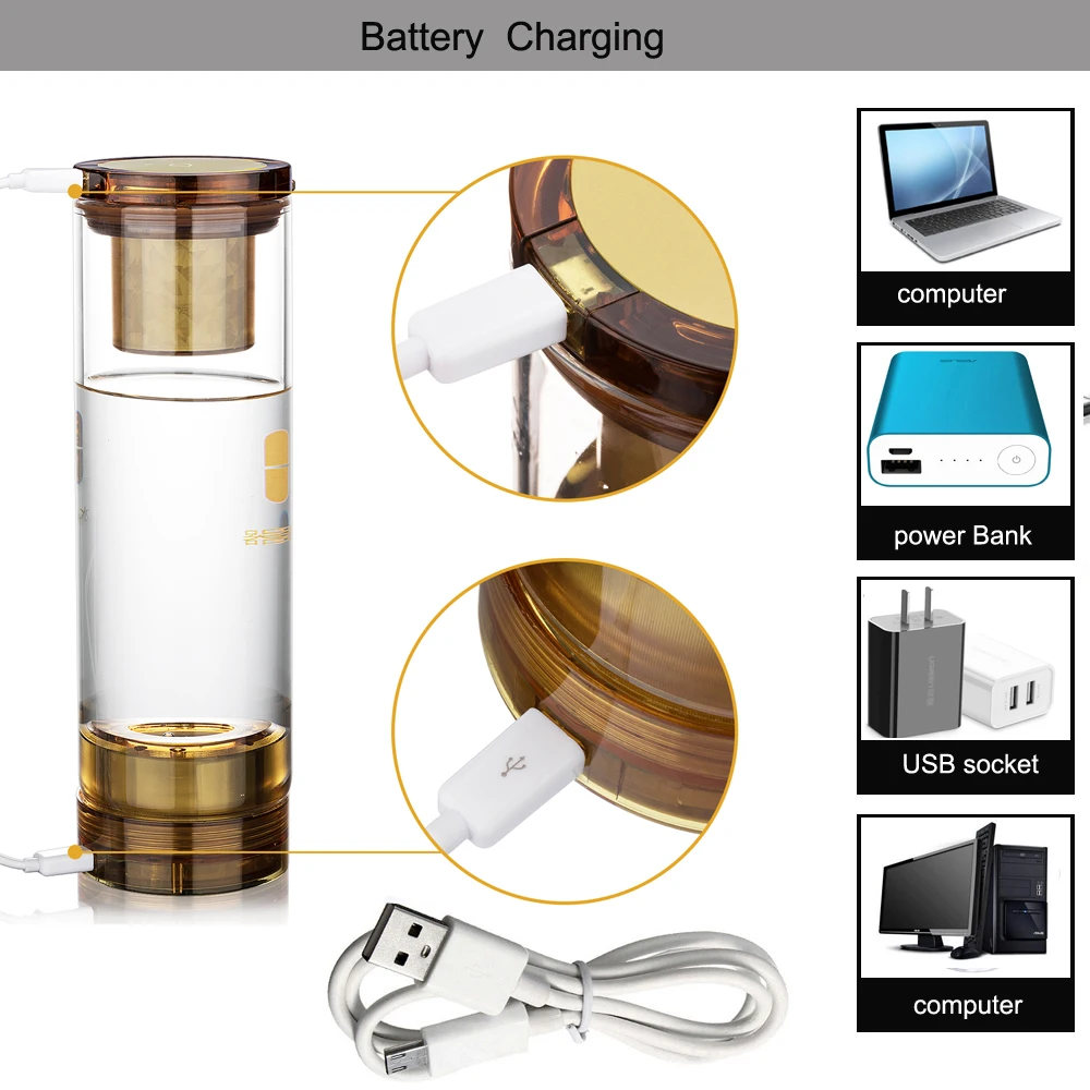 MRETOH богатый водородный генератор квантовое стекло чашка улучшает иммунитет