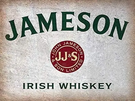 

PaBoe Vintage Metal Tin Sign 8x12 Jameson Whiskey Irish Wall Decor Home Decor