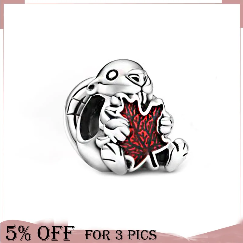 

2021 Весна Лидер продаж бусины из стерлингового серебра 925 канадского бобра, очаровательный, подрходит к оригиналу Pandora, браслеты для женщин, ю...