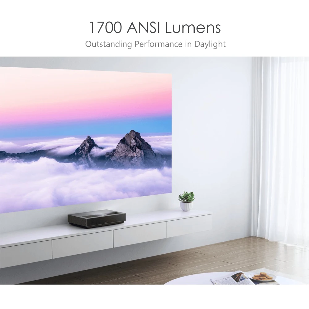 Оригинальный Fengmi 4K кинотеатр лазерный проектор ТВ 2 Гб 64 MIUI TV Поддержка 3D 1700ANSI Home