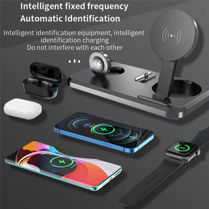 

Wireless Charging Dock Stand For Apple Watch 6 5 4 3 For IPhone 12 11 Pro X XS MAX XR 7 8 Plus Airpods Pro Fast Wireless Charger