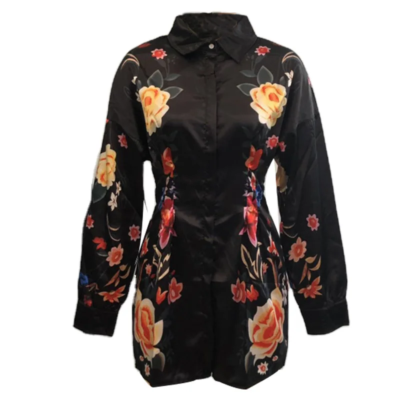 

Women Dress Nice Quality Autumn Vintage Chain Printed Dress Slim Waist Dress Stylish Pretty Dress Office Lady Dress S -XXL