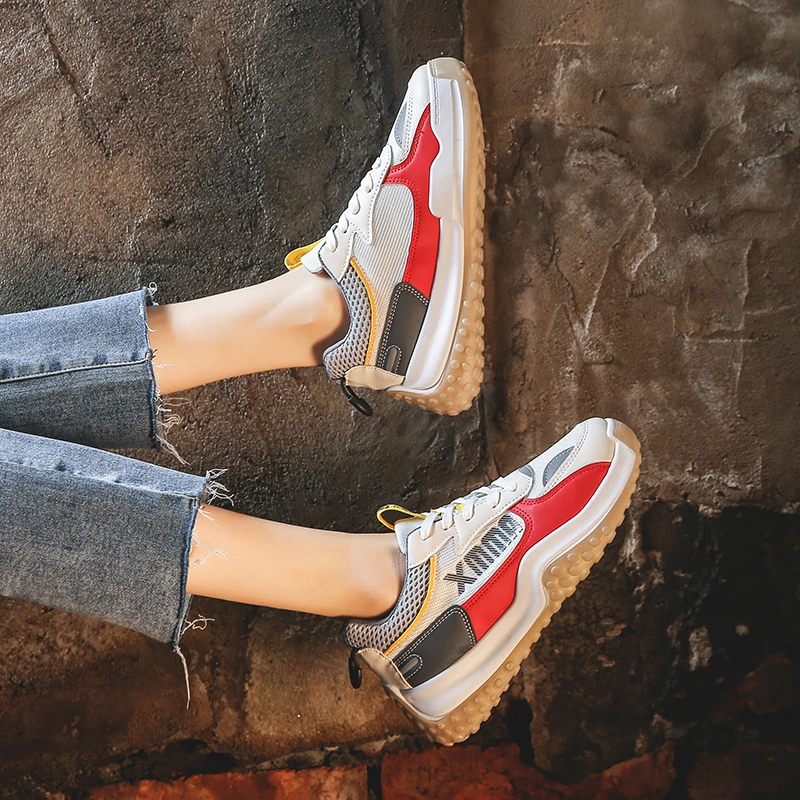 

Spring and autumn women's casual sports shoes daddy shoes summer breathable mesh women's shoes thick-soled all-match flat shoes