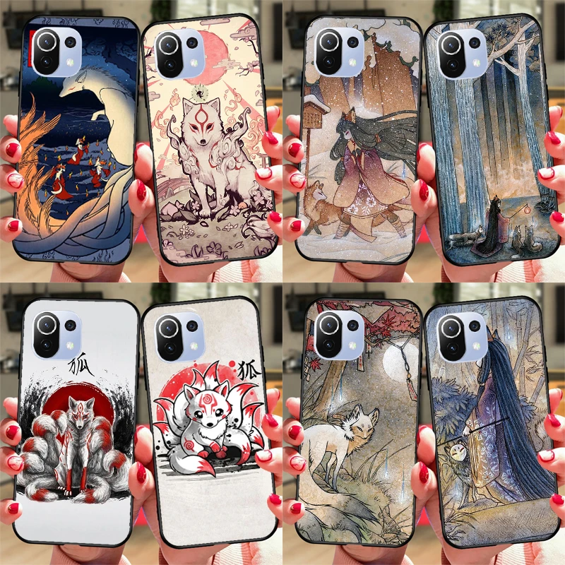 Чехол Kitsune Fox Art Funda для POCO F5 X3 X4 X5 Pro F4 GT C40 F3
