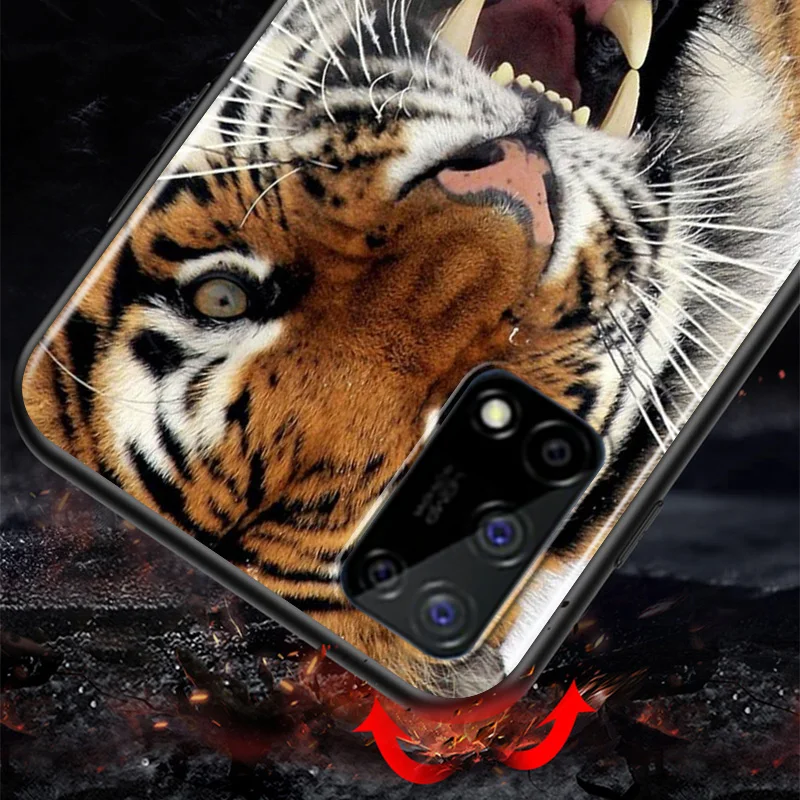 

Cool Animal Powerful Tiger For Honor V9 Play 3E 8S 8C 8X MAX 8A 2020 Prime 8 7S 7A Pro 7C Phone Case