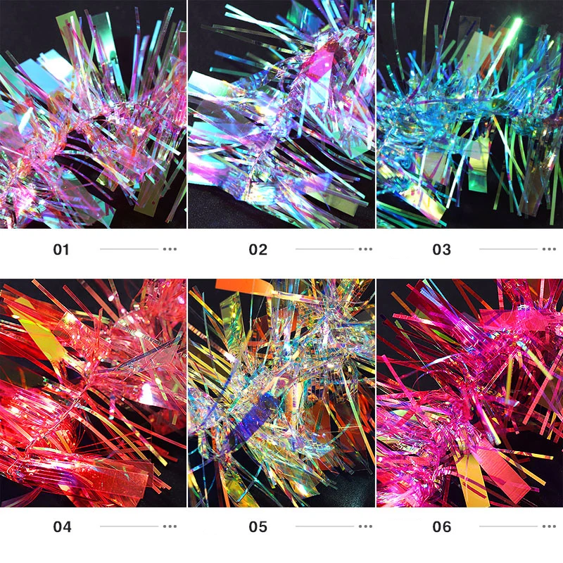Четыре лилии фотобумага алюминиевые Блестки для ногтей неправильной формы