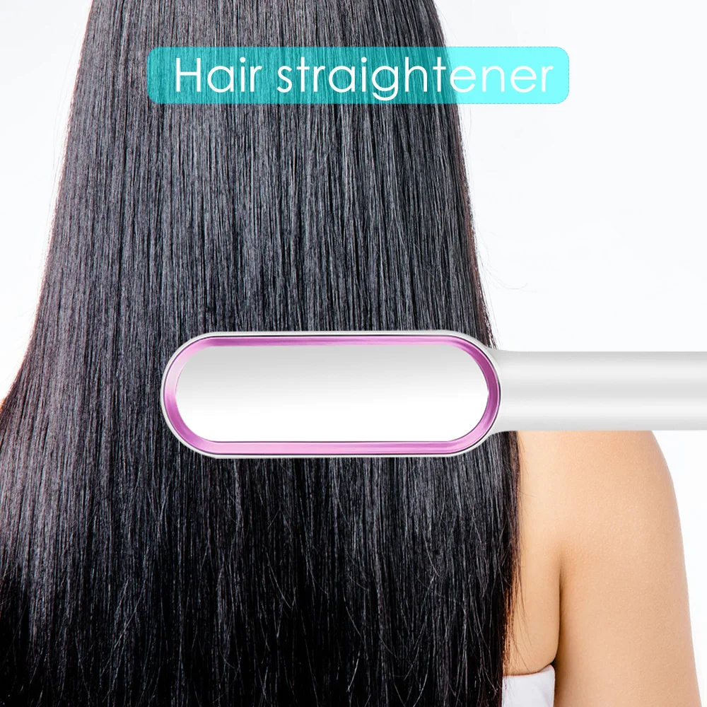 

Professional Hair Straightener Brush Electric Straightening Beard Comb Fast Heating Curler Beauty Hair Caring Tool