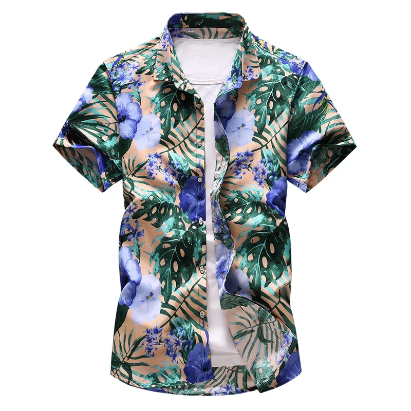 

Гавайская рубашка мужская с принтом, Повседневная пляжная блуза, с коротким рукавом, брендовая одежда, Азиатский Размер 6XL 7XL, 2020