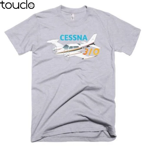 Летние шорты из хлопка с длинными рукавами футболка Cessna 310 самолет изображением