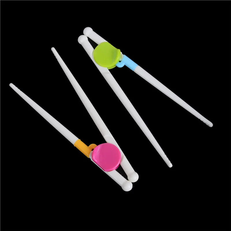 1Pair Early education chopsticks feeding tableware auxiliary chopsticks Easy Use Learning Training Eating Auxiliary tools