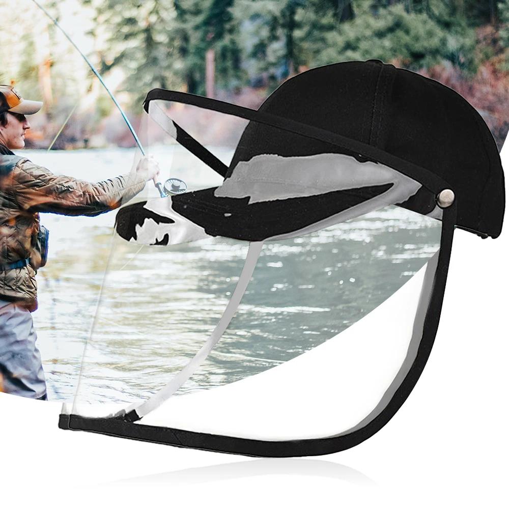 

Регулируемые рыболовные кепки, Противоударная шапка, съемный прозрачный чехол, пылезащитный рыбацкий хлопок, бейсболка для мужчин и женщин