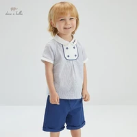 db16909 dave bella baby boys summer casual letter plaid clothing sets kids boy fashion short sleeve sets children 2 pcs suit