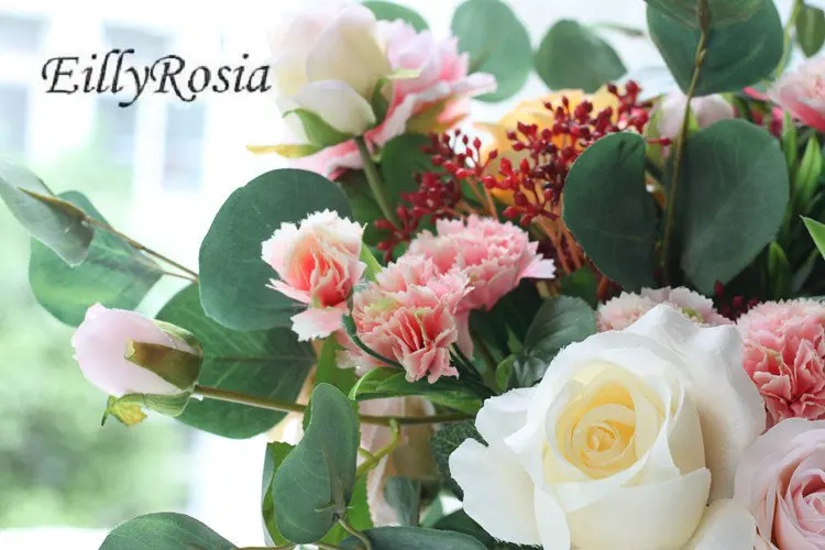 Букет невесты на свадьбу букет из красных роз Розовый пион зеленый лист