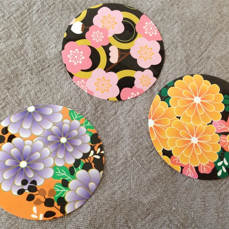 

10sheets Japanese Style Stickers Handmade Sticker Circle Stationery Wedding New Year Gift Christmas Business Packing Seal Label
