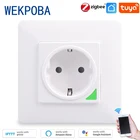 Розетка Zigbee 3,0 Zigbee2mqtt с таймером, настенная, одинарная, двойная, тройная, Европейскаяфранцузская, программируемая, работает с Alexa Google Home