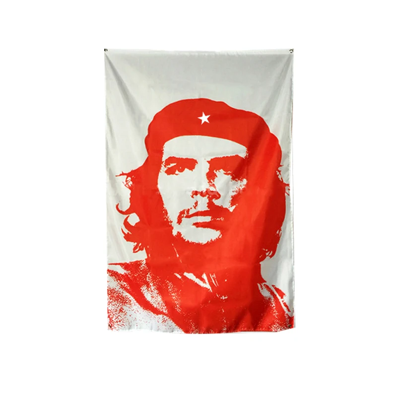 Флаг Che Guevara на Кубе баннер из полиэстера 144*96 см повесить стену 4 люверса