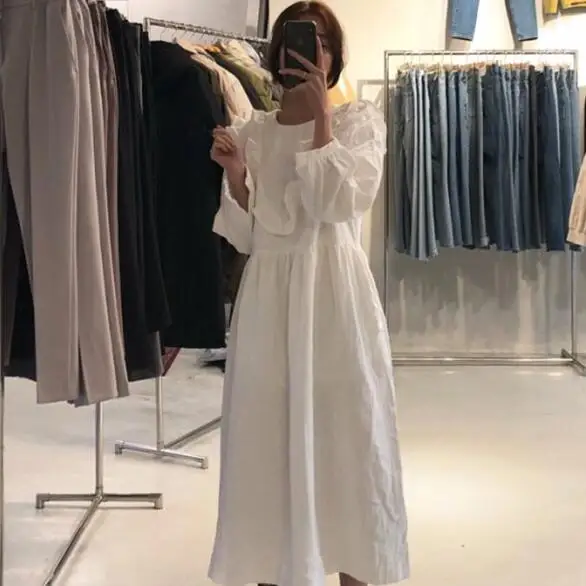 2019 Женская длинная белая юбка с оборками винтажный Дворцовый стиль плюс размер