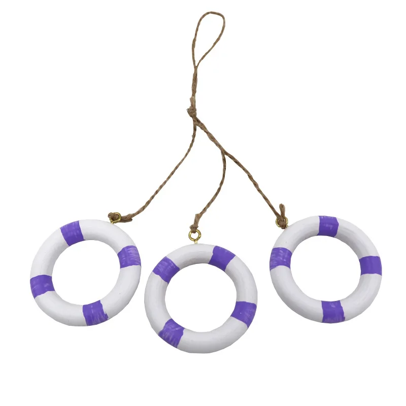 

Mediterranean Style Boat Anchor Triple Small Pendant Children's Room Bedroom Bedside Wall Decoration Home Accessories