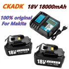 Аккумуляторная батарея BL1860 18 в 2021 мАч литий-ионная для Makita 18 в аккумулятор BL1840 BL1850 BL1830 BL1860B LXT + зарядное устройство, новинка 18000