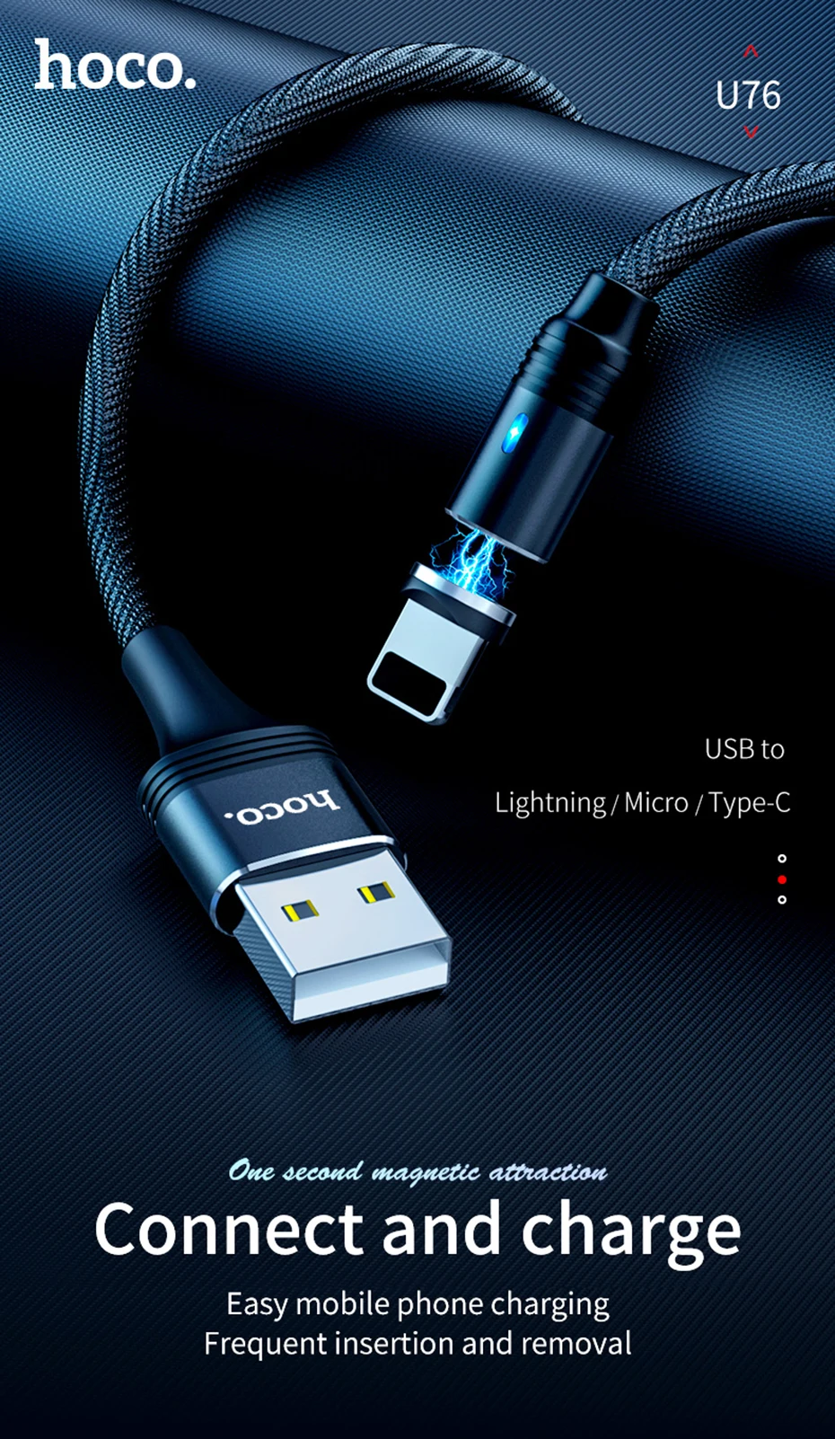 HOCO Магнитный кабель для iPhone XS Max X 7 5 6 Plus телефоны Быстрая зарядка USB кабель для iPhone 11 Pro Кабель зарядного устройства
