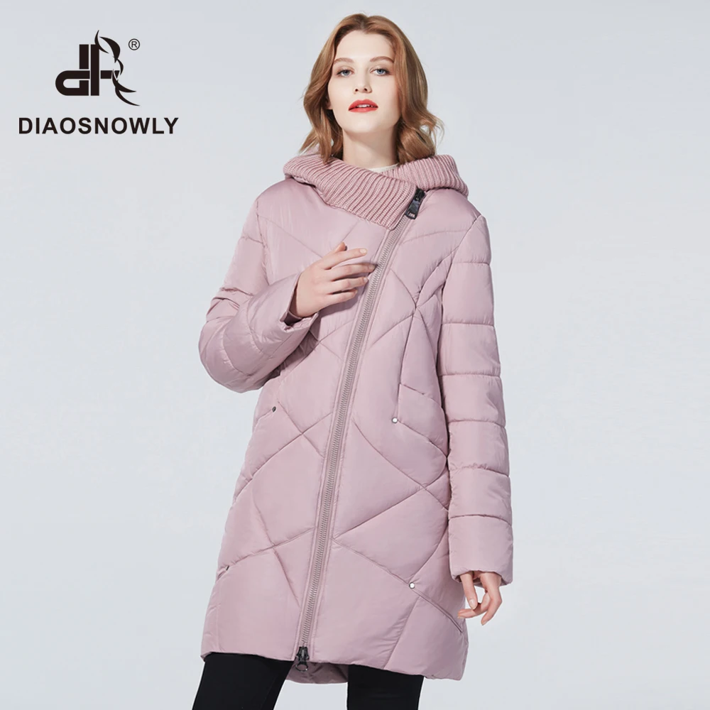 Diaosnowly 2020 Женская куртка толстый пуховик женский зимний длинное теплое зимнее