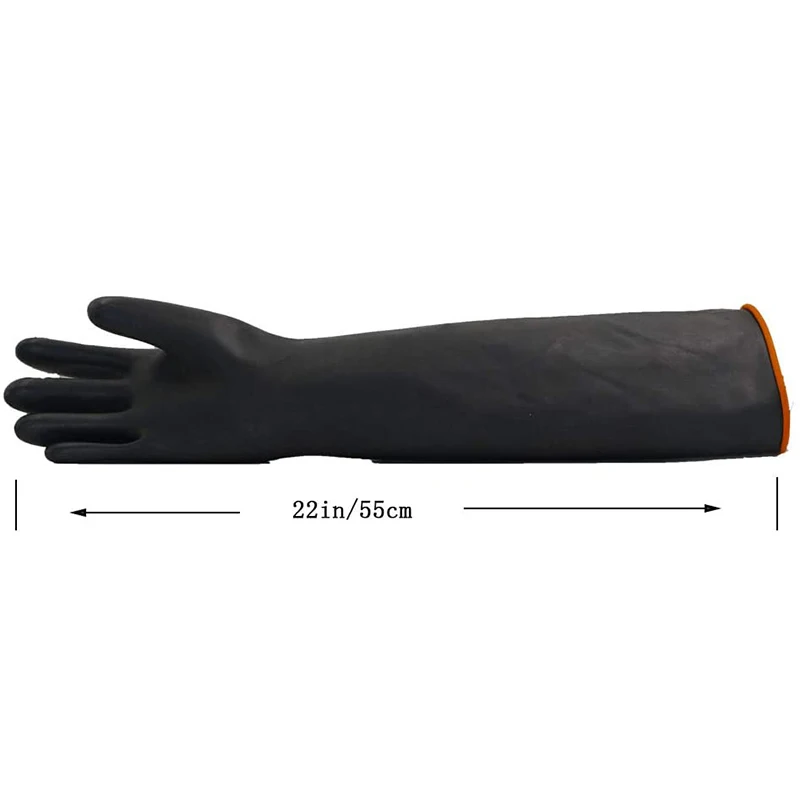 

3 Pair Rubber Gloves, Chemical-Resistant Thiocyanate Latex Gloves, Industrial Gloves For Safe Operation