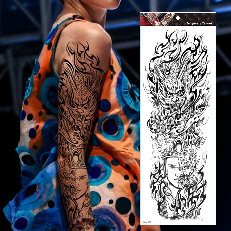 

Temporary Tattoo Sleeve Full Arm Waterproof Tattoo Transfers Body Art Men Women