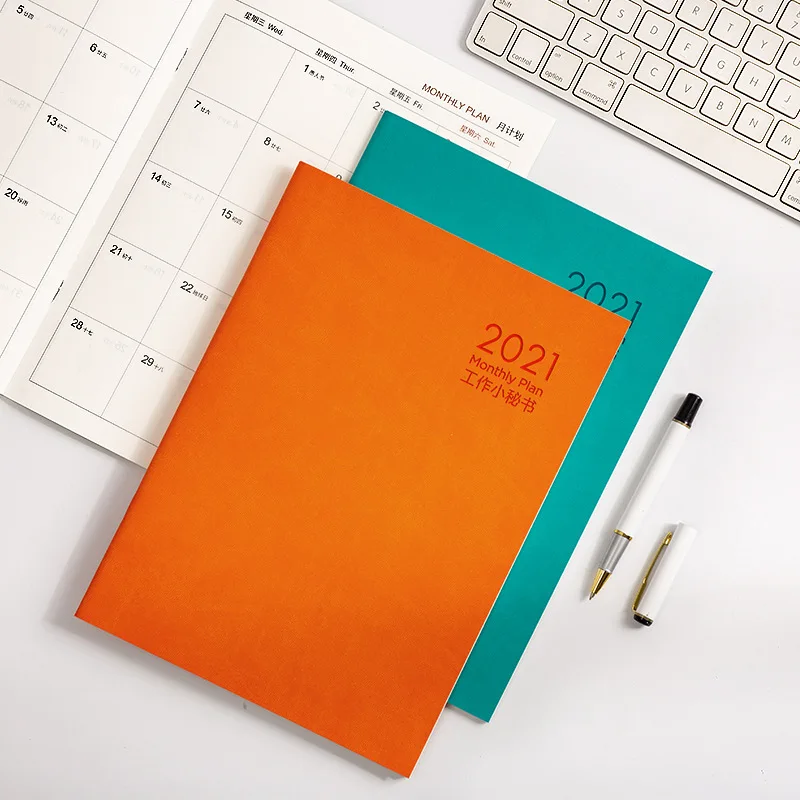 

2021 Agenda Planner Organizer A5/B5 Notebooks and Journals Office Note Book Weekly Monthly Plan Schedule Travel Writing Handbook