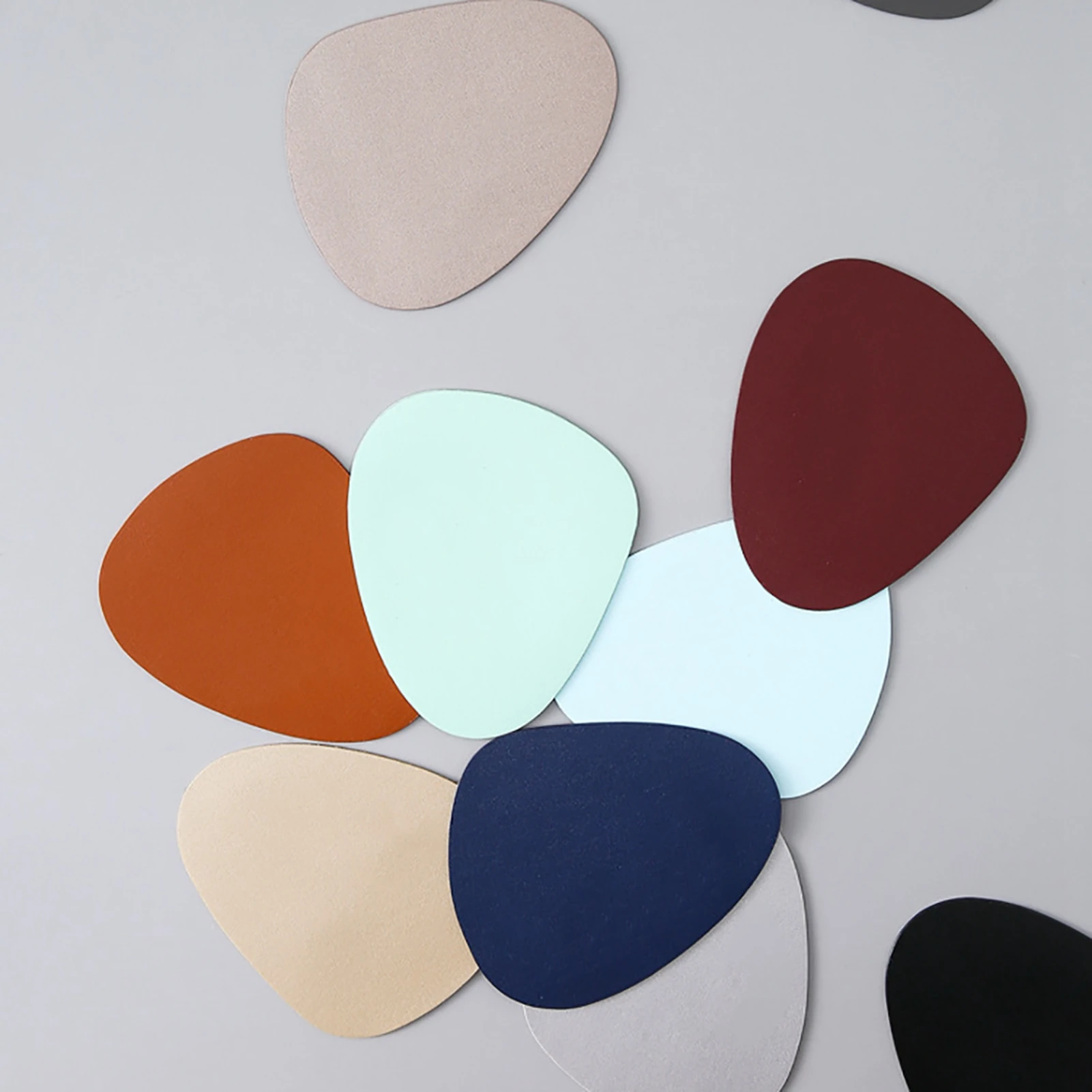 

Faux Leather Placemats Waterproof Dining Table Mats Non-Slip Tableware Bowl Pads Drink Cup Coasters Kitchen Party Supplies