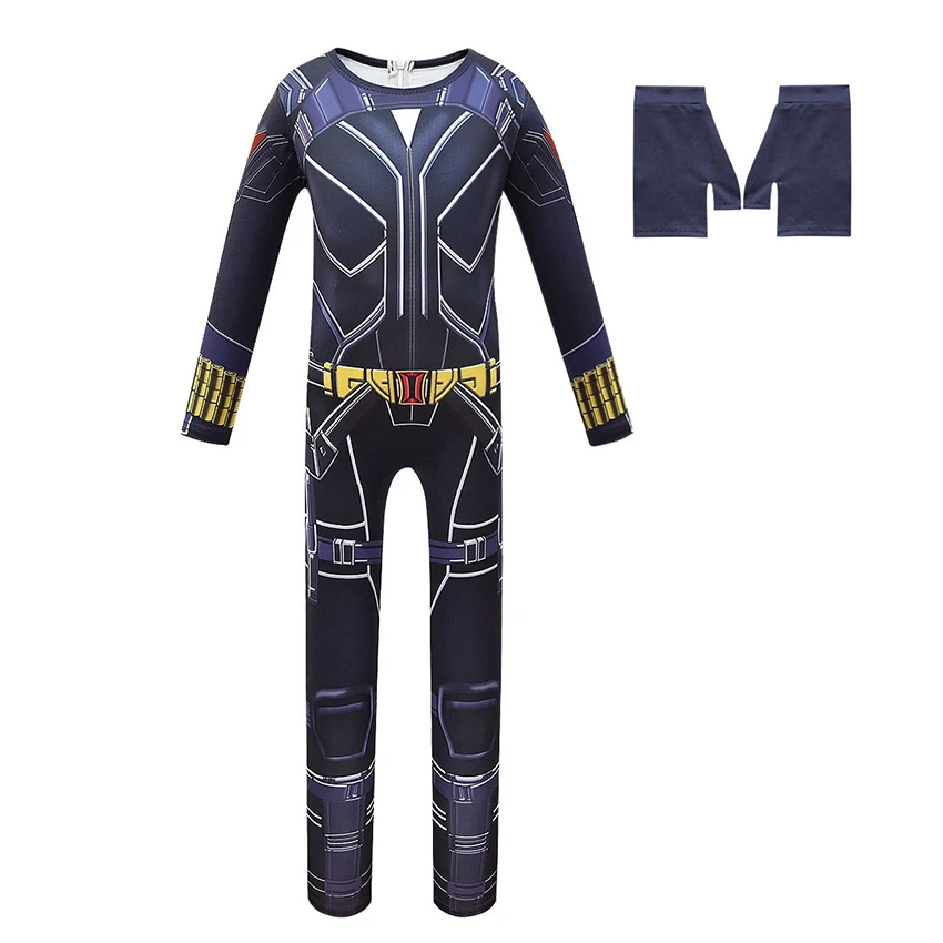 

Witch Costumes Black Widow Kid Halloween Costumes for Kids Dresses Girls Onesie Zentai Jumpsuits Black Widow Cosplay Anime Movie
