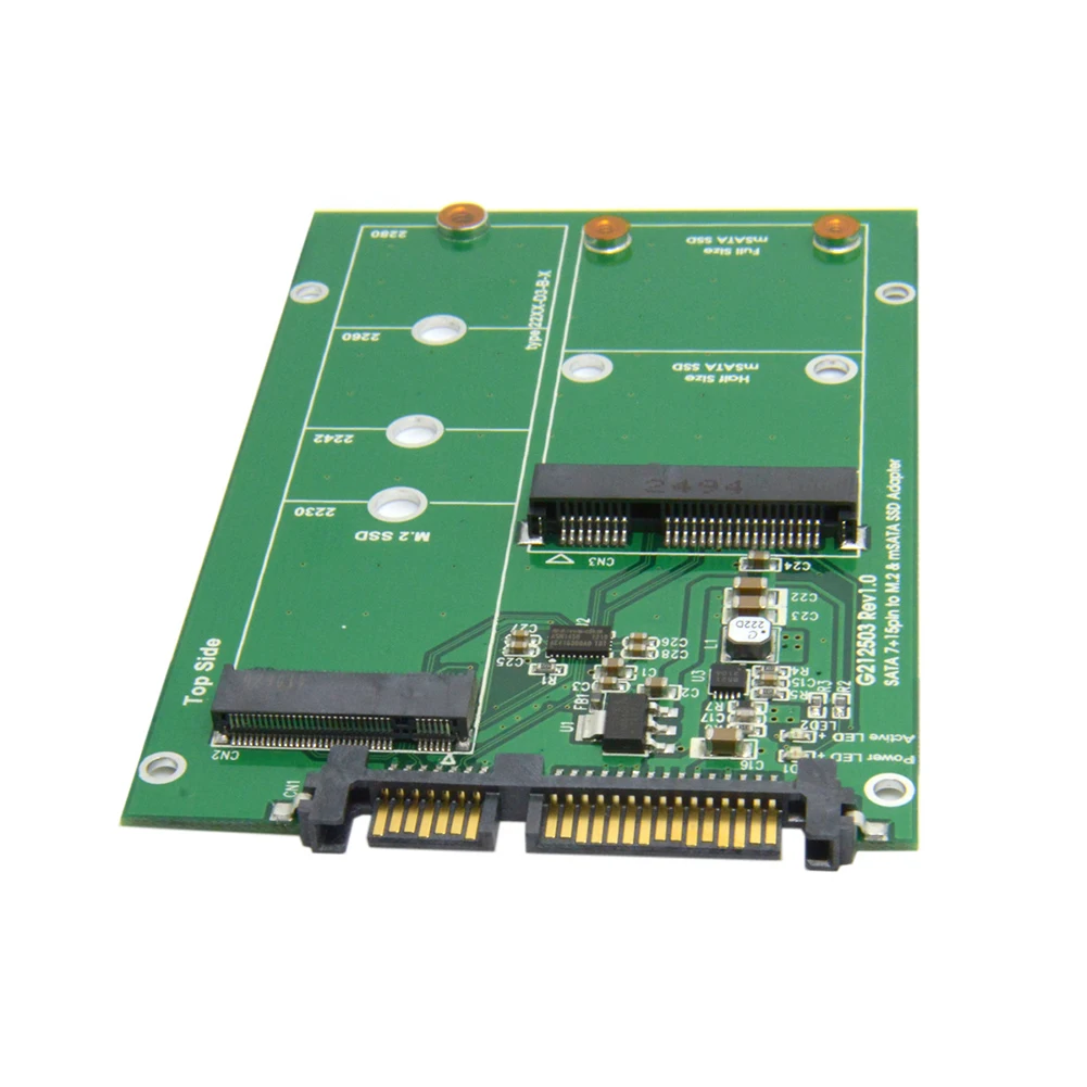 SATA3 To M.2 MSATA SSD Computer Expansion Hard Drive Converter PCI Express Boards Accessories Dual Use Support Adapter Card | Компьютеры и