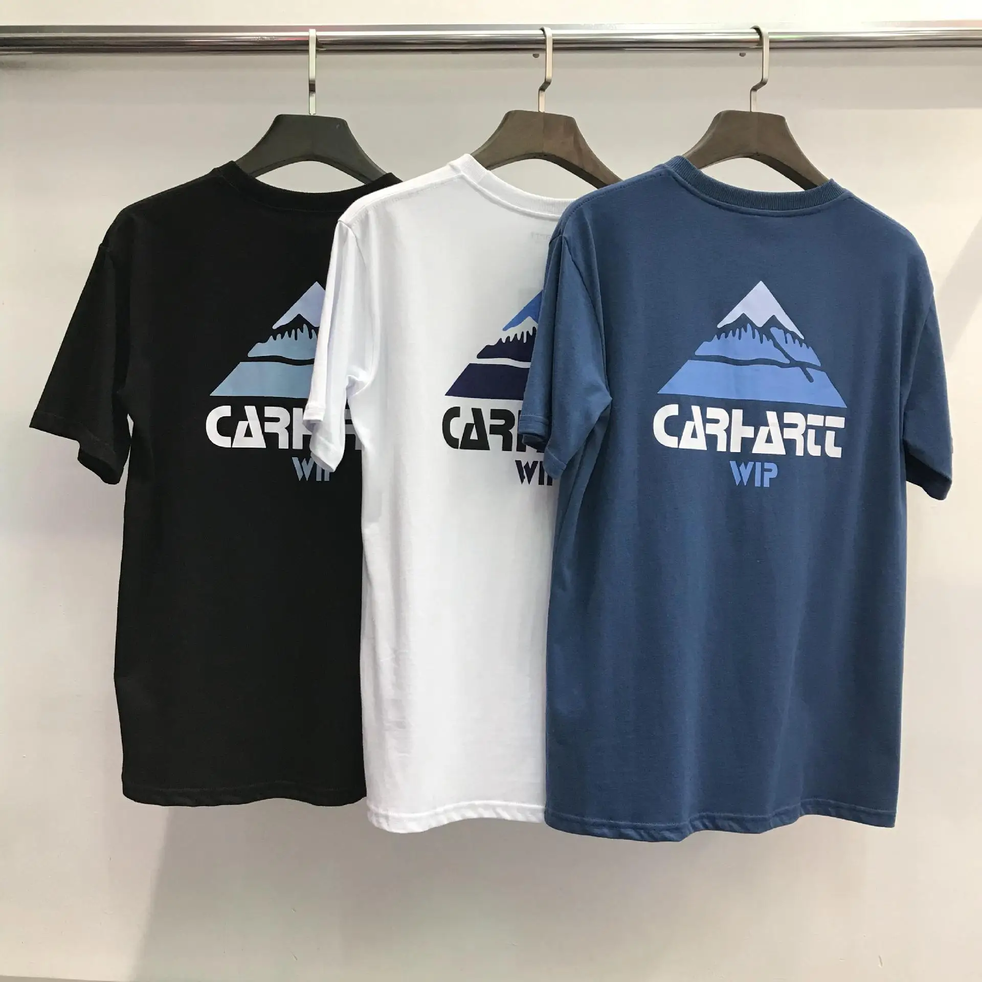 

2021 summer new Japanese fashion brand fresh snow mountain net red loose casual man and woman couple short-sleeved t-shirt