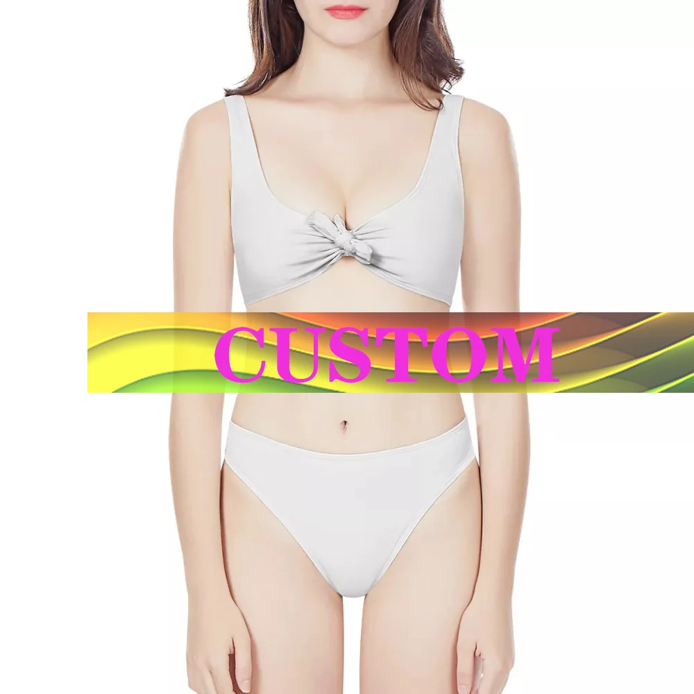 

PHAYON Custom Women's Bow Front Bikinis Swimsuit DIY Logo Name Summer Sexy Lady Beachwear Swimwears Bodysuit DropShipping
