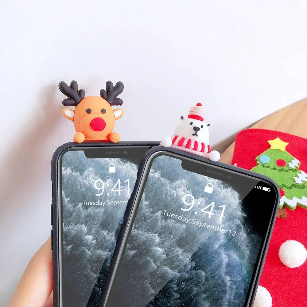 Чехол IER Рождество 3D Снеговик чехол для телефона iPhone 11 Pro Max подарок на Новый год 6 6S