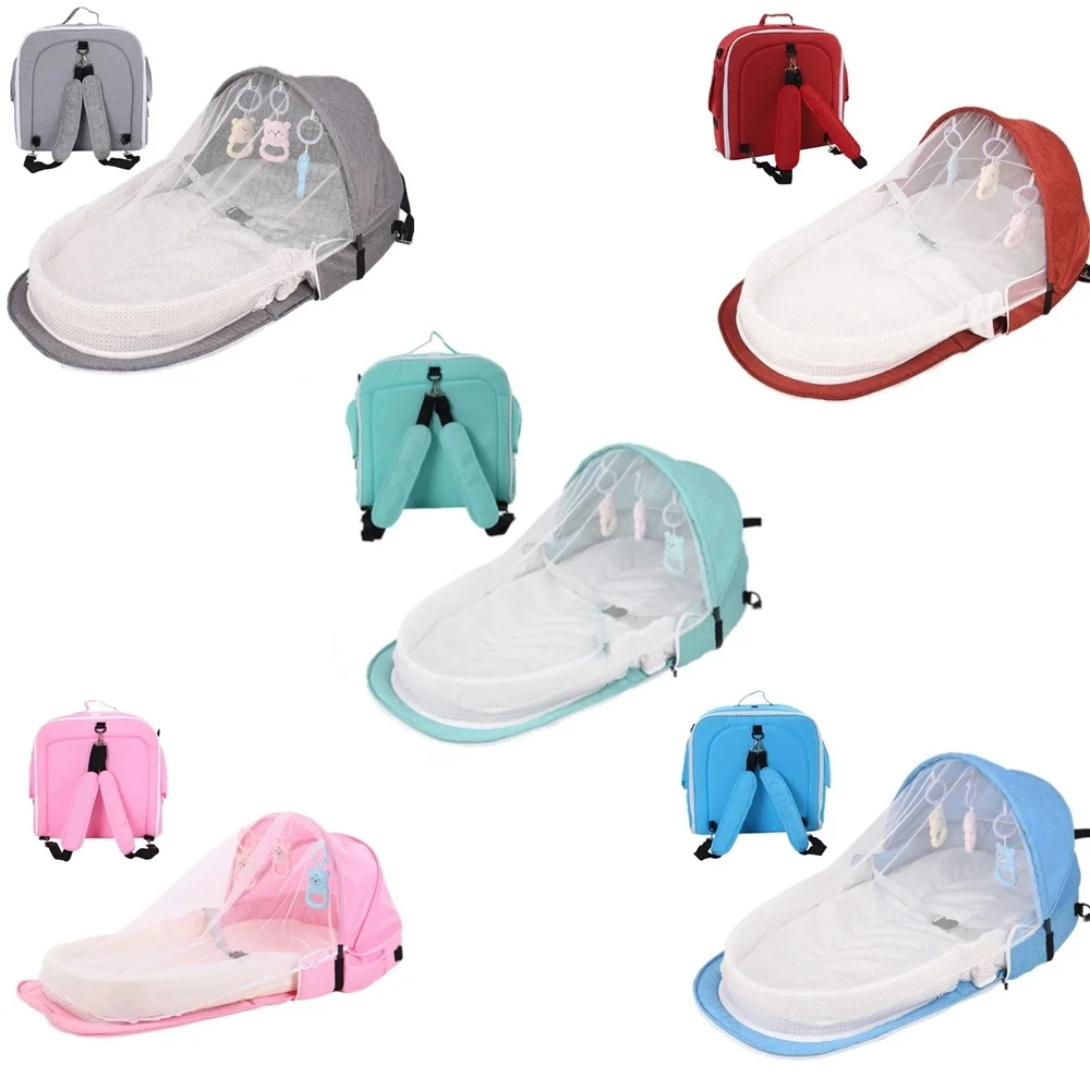 

Портативная детская кроватка, Складная сетка от солнца, для сна, дышащая, с игрушками