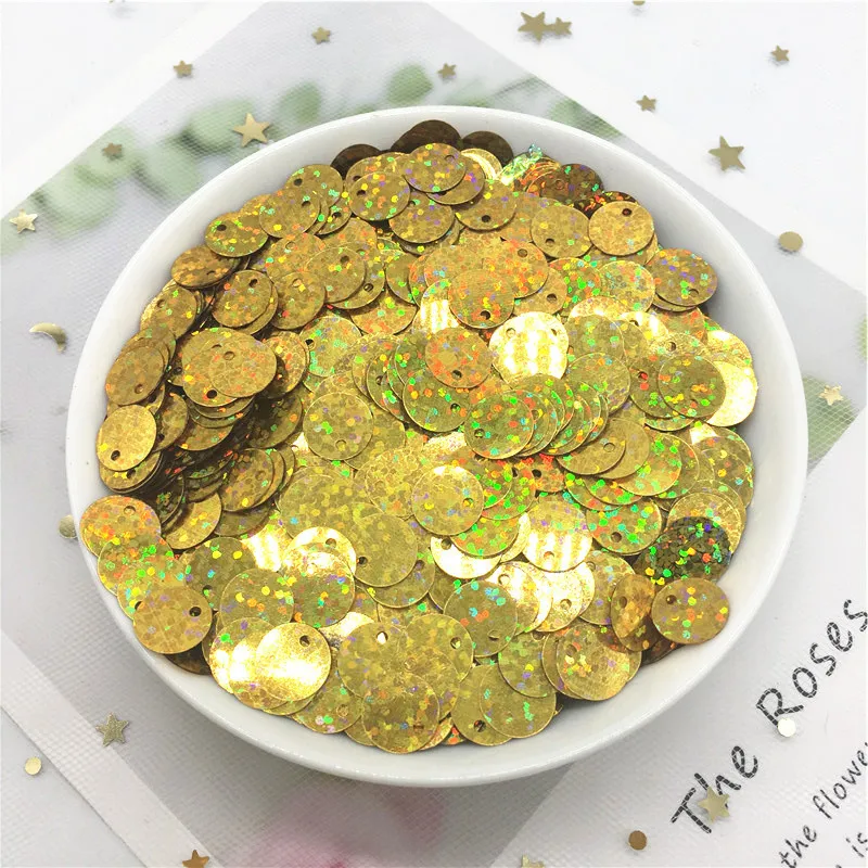 660 шт. 10 мм плоские круглые пайетки из ПВХ с 1 боковым отверстием Швейные Свадебные