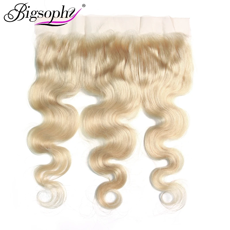 

613 Blonde Body Wave Bundles With13x4 Frontal Lace Closure Brazilian Remy Human Hair Extension 3 Bundle With Frontal 8 - 28 inch