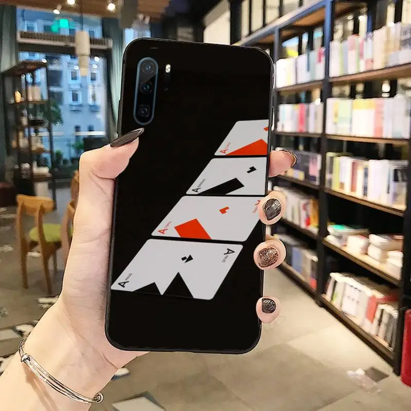 

Design poker wallpaper Phone Case Funda For Huawei P9 P10 P20 P30 Lite 2016 2017 2019 plus pro P smart