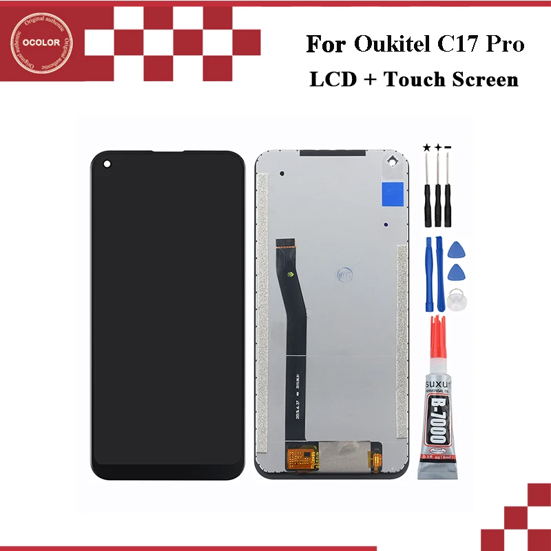 Цветной для Oukitel C17 Pro ЖК дисплей и кодирующий преобразователь сенсорного экрана в