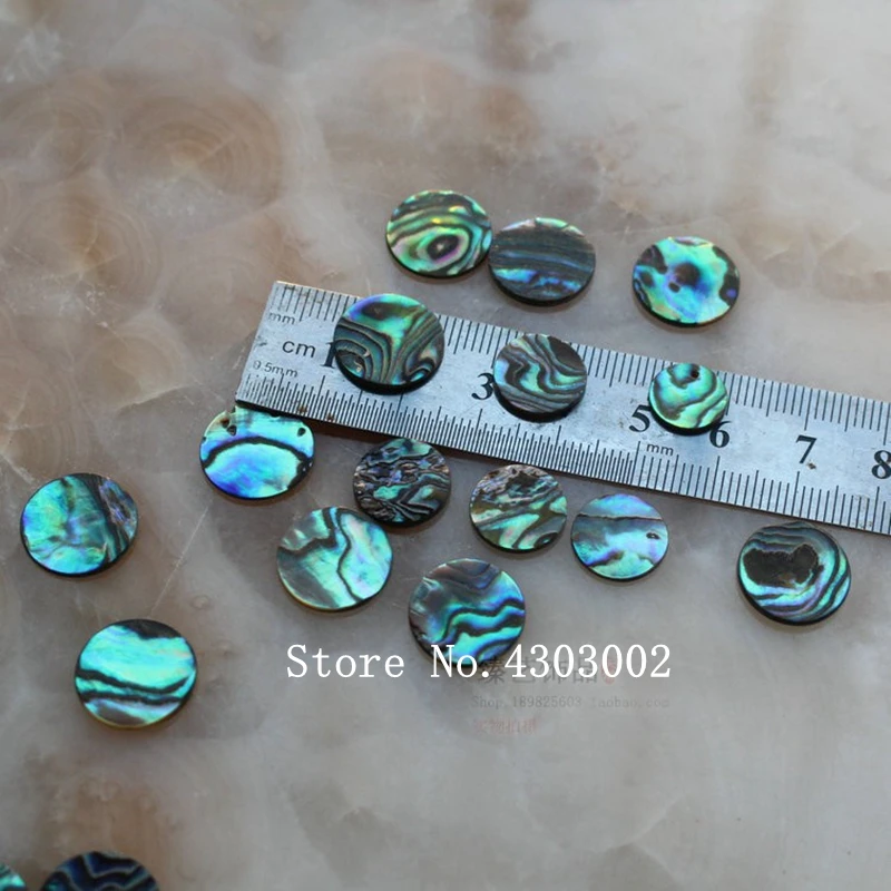 100pcs/lot 12mm 14mm 15mm Natural Round Disk Abalone Pearl shell for DIY Jewelry Slice MOP setting | Украшения и аксессуары