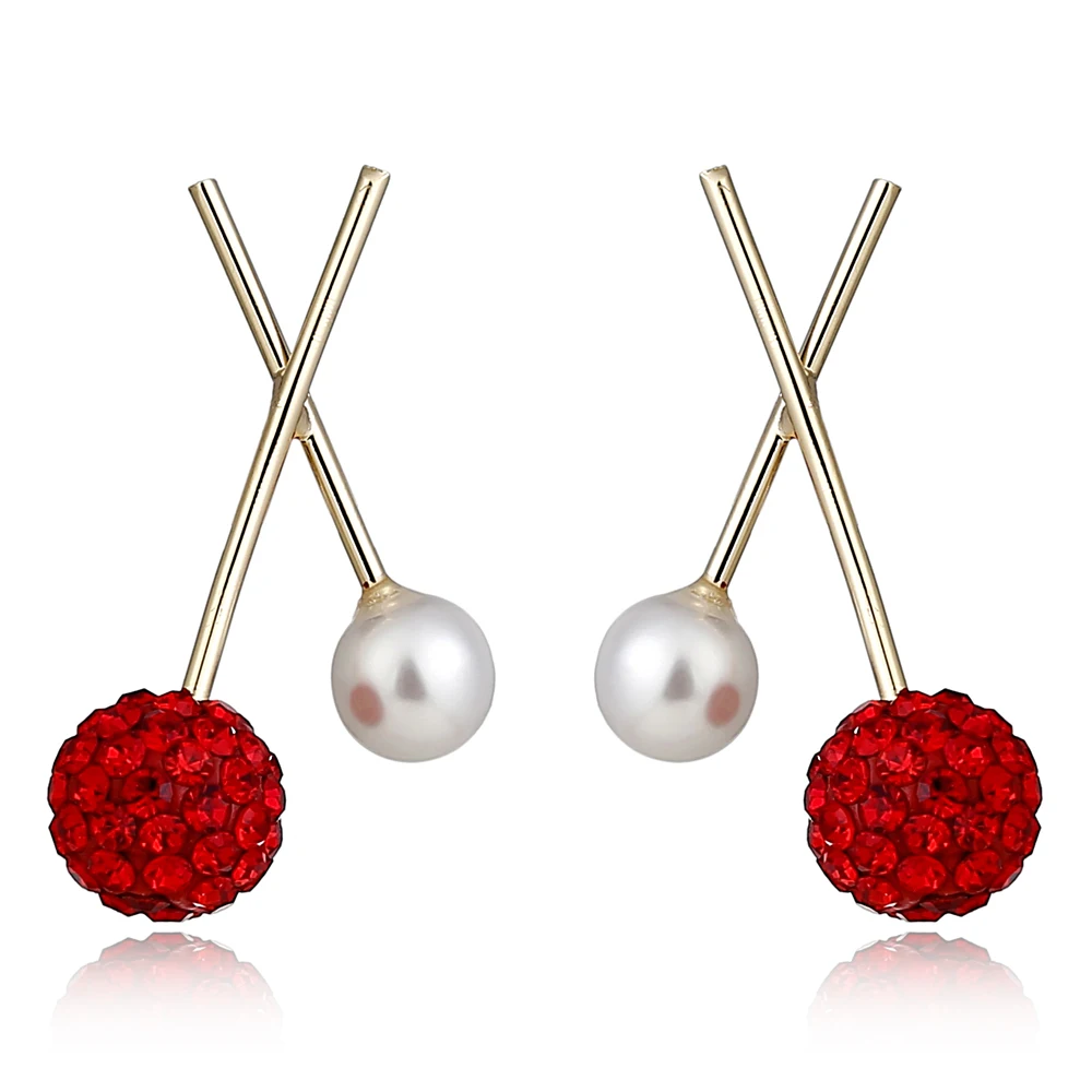 XIYANIKE Wedding Elegant Jewelry New Brand Design Gold Color Round Pearl Stud Earrings For Women Ear Accessories Wholesale | Украшения и