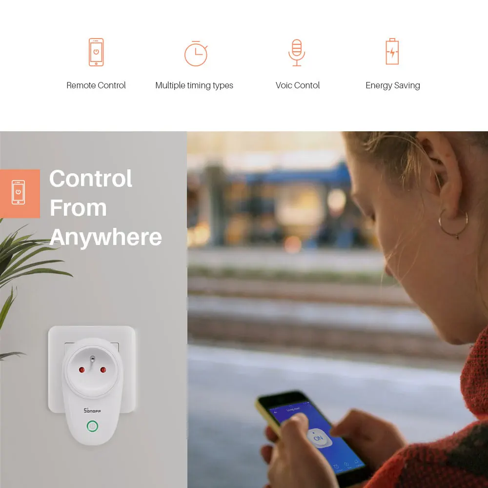 Itead Sonoff S26 умная Wi-Fi розетка CN AU UK US EU вилка беспроводной пульт дистанционного управления через eWeLink работает с Alexa Google Home