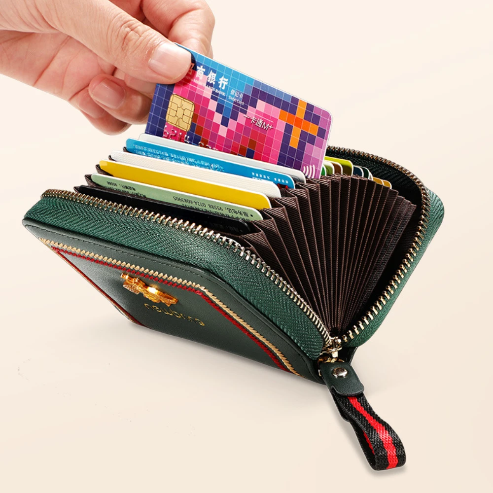 

Card Holder Women's Compact Ultra-thin Exquisite High-end Large-capacity Multi-card Anti-degaussing Theft Brush Wallet Purse
