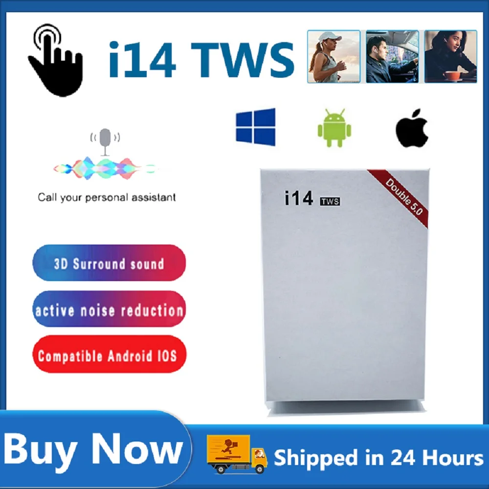 Беспроводные наушники I11 I12 I13 PRO I14 I15 Pods I16 I18 tws BT5.0 с умным сенсорным управлением